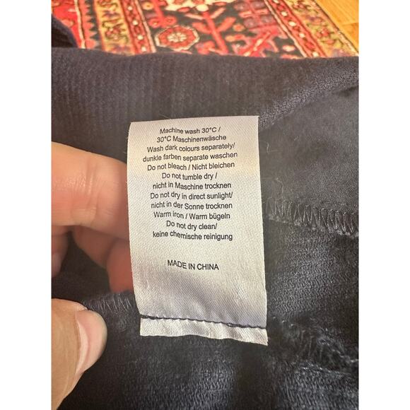 Poetry Popover Shirt Hemp/Cotton Navy Corduroy Size US 4/Small - Picture 7 of 7